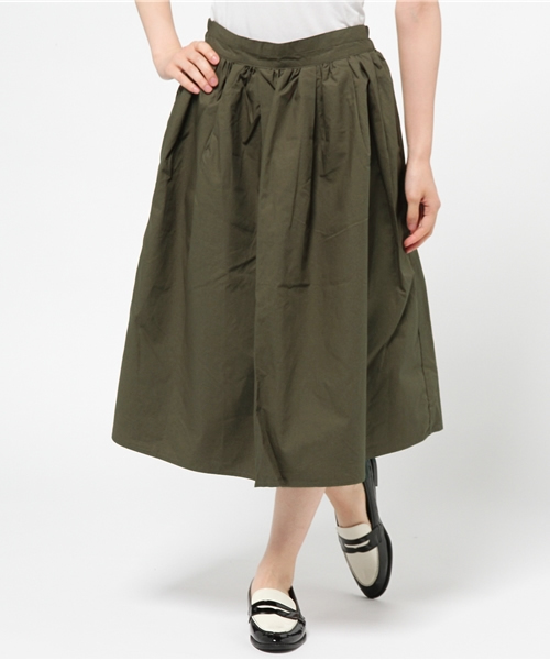 CIAOPANIC TYPY（チャオパニックティピー）の「コットンミモレスカート（スカート・レディース・ホワイト/ブラック/ネイビー/オリーブ/チャコールグレー・FREE）」の5枚目の写真