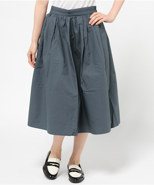 CIAOPANIC TYPY（チャオパニックティピー）の「コットンミモレスカート（スカート・レディース・ホワイト/ブラック/ネイビー/オリーブ/チャコールグレー・FREE）」の4枚目の写真