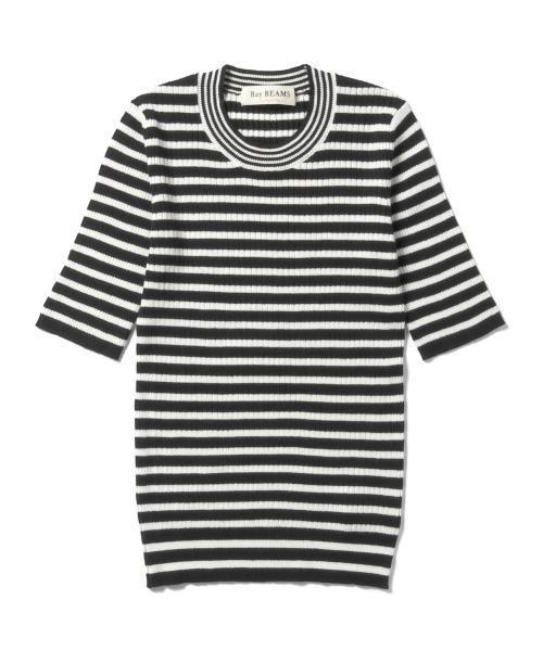 Ray BEAMS(レイビームス)の「Ray BEAMS / リブ 5分袖 クルーネック トップス(ニット/セーター・レディース・ブラック/ベージュ/オリーブ/ネイビー・ONE SIZE)」の16枚目の写真