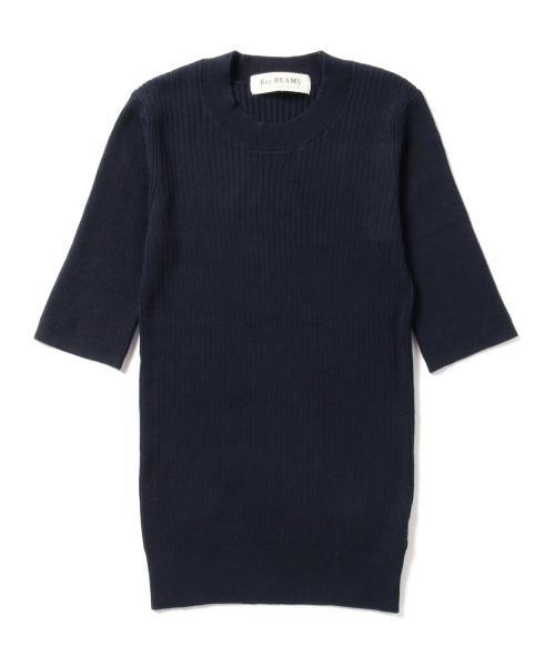 Ray BEAMS(レイビームス)の「Ray BEAMS / リブ 5分袖 クルーネック トップス(ニット/セーター・レディース・ブラック/ベージュ/オリーブ/ネイビー・ONE SIZE)」の17枚目の写真