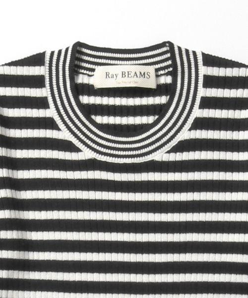 Ray BEAMS(レイビームス)の「Ray BEAMS / リブ 5分袖 クルーネック トップス(ニット/セーター・レディース・ブラック/ベージュ/オリーブ/ネイビー・ONE SIZE)」の18枚目の写真