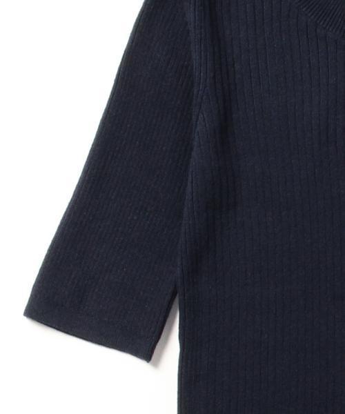 Ray BEAMS(レイビームス)の「Ray BEAMS / リブ 5分袖 クルーネック トップス(ニット/セーター・レディース・ブラック/ベージュ/オリーブ/ネイビー・ONE SIZE)」の19枚目の写真