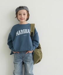 coca（coca）（コカ）の「キッズ 親子お揃い裏毛七分袖ロゴスウェット（スウェット・キッズ）」