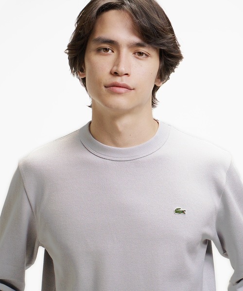 LACOSTE（ラコステ）の「クラシックフィット ビッグピケ ロングスリーブTシャツ（Tシャツ/カットソー・メンズ・ネイビー/ダークグリーン/ホワイト/ブラック/グレー/カーキ/ダークブラウン・5/4/3/2/6）」の3枚目の写真