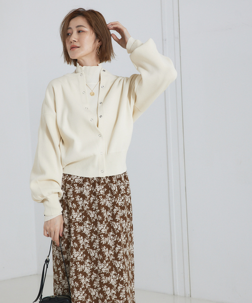 abahouse mavie（アバハウスマヴィ）の「ポリエステル2WAYショートカーデ（カーディガン/ボレロ・レディース・ホワイト/ブラック/ダークオレンジ・フリー）」の20枚目の写真