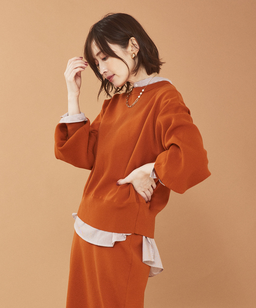 abahouse mavie（アバハウスマヴィ）の「ポリエステル2WAYショートカーデ（カーディガン/ボレロ・レディース・ホワイト/ブラック/ダークオレンジ・フリー）」の15枚目の写真