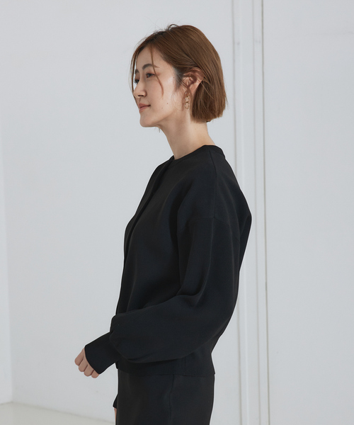 abahouse mavie（アバハウスマヴィ）の「ポリエステル2WAYショートカーデ（カーディガン/ボレロ・レディース・ホワイト/ブラック/ダークオレンジ・フリー）」の8枚目の写真