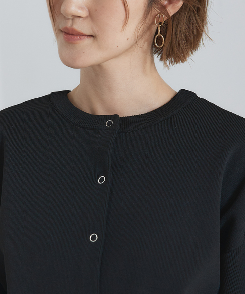 abahouse mavie（アバハウスマヴィ）の「ポリエステル2WAYショートカーデ（カーディガン/ボレロ・レディース・ホワイト/ブラック/ダークオレンジ・フリー）」の6枚目の写真