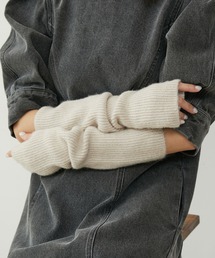 VIS | 【2WAY】フィンガーレスリブニットアームウォーマー(手袋)