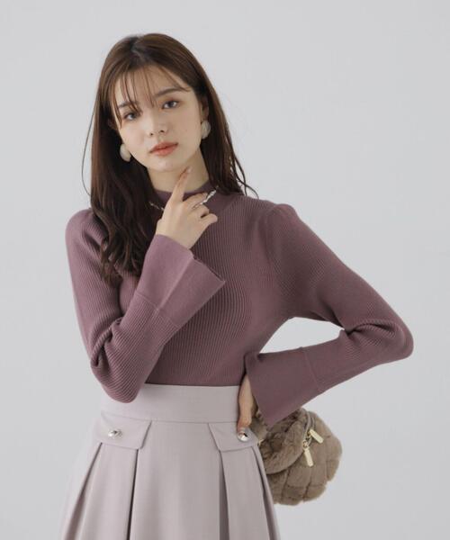 PROPORTION BODY DRESSING（プロポーションボディドレッシング）の「フレアスリーブリブニット / 1213270007（ニット/セーター・レディース・ブラック/ベージュ/ブルー/ホワイト系その他/ブラウン・SMALL/MEDIUM）」の3枚目の写真