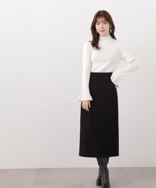 シアーフレアスリーブリブニット | PROPORTION BODY DRESSING