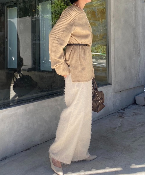 COLLAGE GALLARDAGALANTE（コラージュガリャルダガランテ）の「フリンジパンツ（その他パンツ・レディース・オフホワイト/ブラック・FREE）」の4枚目の写真