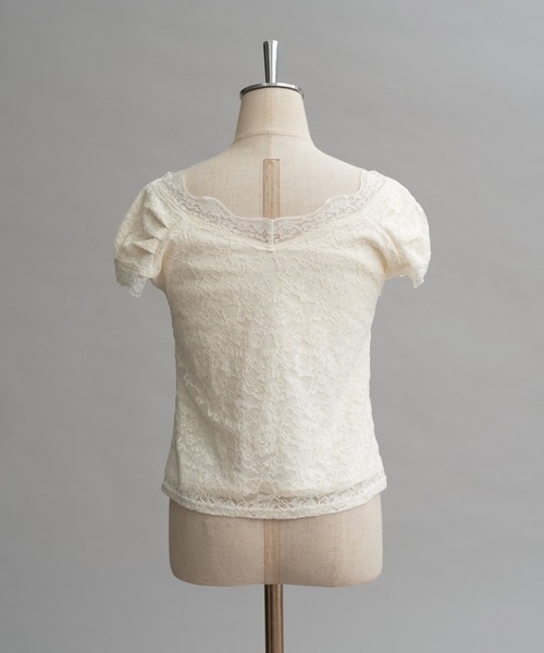 one after another NICE CLAUP（ワンアフターアナザーナイスクラップ）の「Vネックレースインナー（タンクトップ・レディース・ピンクベージュ/オフホワイト/チャコールグレー・FREE）」の18枚目の写真