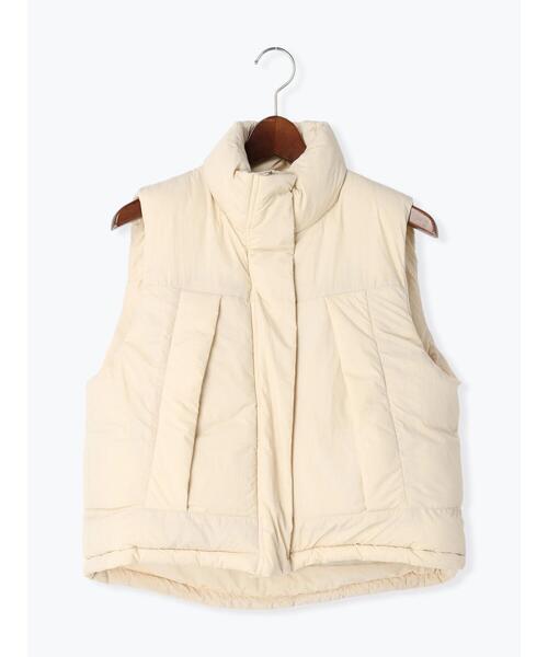 Te chichi（テチチ）の「ナイロンタンブラークロップド中綿ベスト（ベスト・レディース・オフホワイト/ブラック・F）」の16枚目の写真