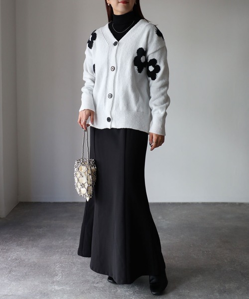 セール】フラワーニットカーディガン（ニット/セーター）｜Riberry
