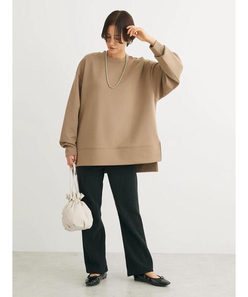 Green　Parks（グリーンパークス）の「Soft　Cushion　ダンボールチュニック（チュニック・レディース・グリーン/ブラック/ホワイト系その他2/ベージュ・FREE）」の7枚目の写真