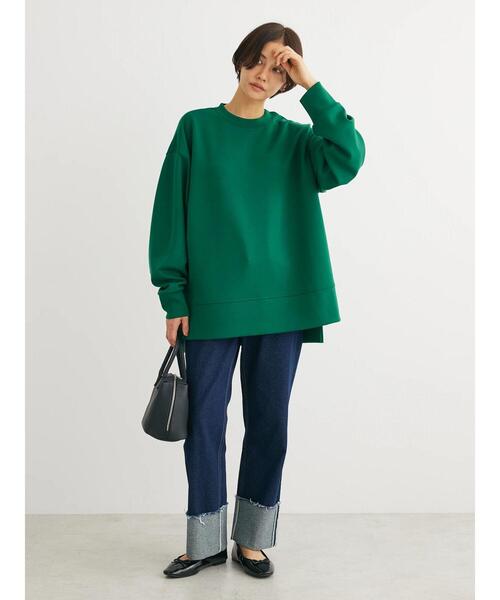 Green　Parks（グリーンパークス）の「Soft　Cushion　ダンボールチュニック（チュニック・レディース・グリーン/ブラック/ホワイト系その他2/ベージュ・FREE）」の16枚目の写真