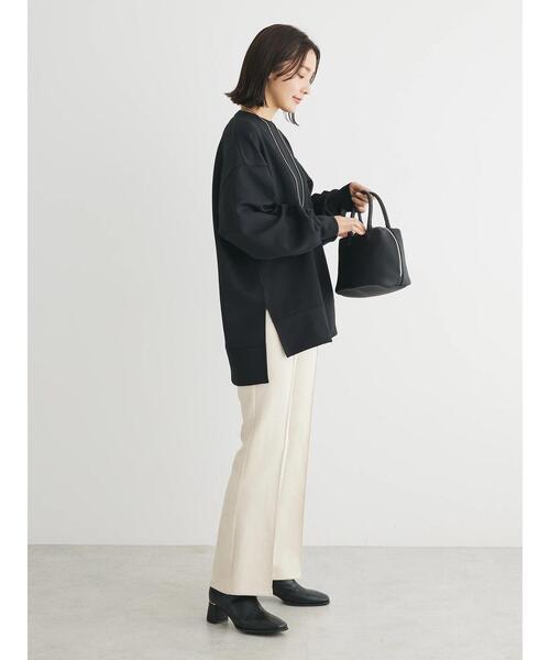 Green　Parks（グリーンパークス）の「Soft　Cushion　ダンボールチュニック（チュニック・レディース・グリーン/ブラック/ホワイト系その他2/ベージュ・FREE）」の21枚目の写真