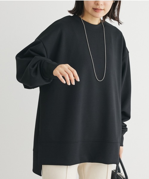 Green　Parks（グリーンパークス）の「Soft　Cushion　ダンボールチュニック（チュニック・レディース・グリーン/ブラック/ホワイト系その他2/ベージュ・FREE）」の3枚目の写真