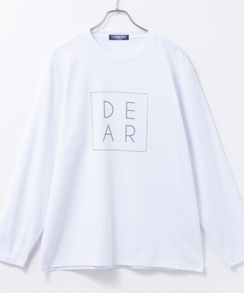 Mac-House（マックハウス）の「【24SS 新柄入荷】ロゴプリント ロングスリーブTEE（Tシャツ/カットソー・メンズ・ホワイト/カーキ/ブラック/ベージュ/チャコールグレー/ブラック系1/グリーン/グレー系1/ネイビー/オートミール/杢グレー/ブラック系2/ブルー/ホワイト系1/ホワイト系2/ホワイト系3/カーキ系2/ホワイト系5/ブラック系4/ベージュ系1/グレー系2/グレイッシュベージュ/ブラック系5/ブラック系3/ホワイト系4・S/M/XL/L）」の5枚目の写真