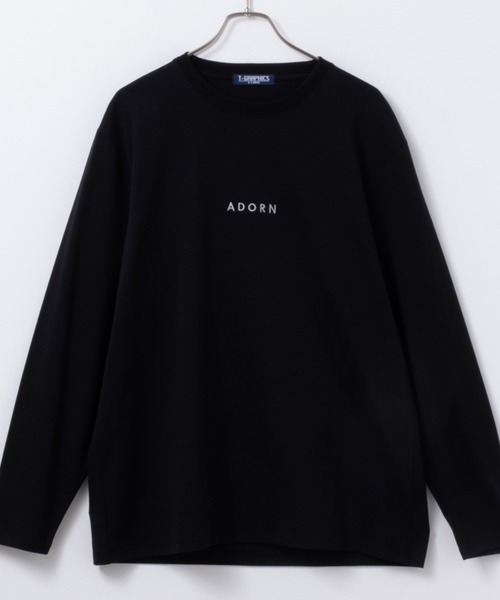 Mac-House（マックハウス）の「【24SS 新柄入荷】ロゴプリント ロングスリーブTEE（Tシャツ/カットソー・メンズ・ホワイト/カーキ/ブラック/ベージュ/チャコールグレー/ブラック系1/グリーン/グレー系1/ネイビー/オートミール/杢グレー/ブラック系2/ブルー/ホワイト系1/ホワイト系2/ホワイト系3/カーキ系2/ホワイト系5/ブラック系4/ベージュ系1/グレー系2/グレイッシュベージュ/ブラック系5/ブラック系3/ホワイト系4・S/M/XL/L）」の10枚目の写真