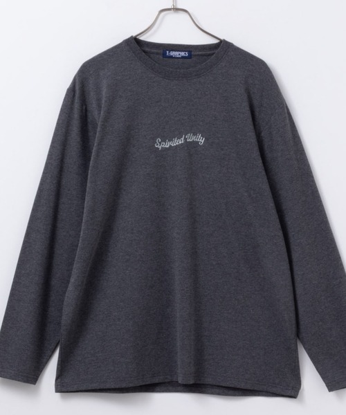 Mac-House（マックハウス）の「【24SS 新柄入荷】ロゴプリント ロングスリーブTEE（Tシャツ/カットソー・メンズ・ホワイト/カーキ/ブラック/ベージュ/チャコールグレー/ブラック系1/グリーン/グレー系1/ネイビー/オートミール/杢グレー/ブラック系2/ブルー/ホワイト系1/ホワイト系2/ホワイト系3/カーキ系2/ホワイト系5/ブラック系4/ベージュ系1/グレー系2/グレイッシュベージュ/ブラック系5/ブラック系3/ホワイト系4・S/M/XL/L）」の15枚目の写真