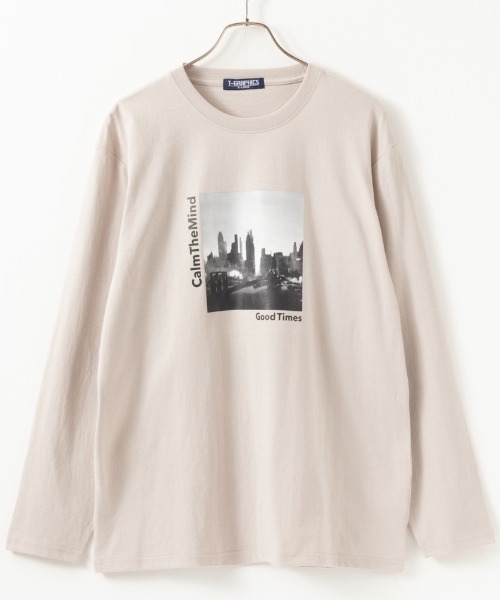 Mac-House（マックハウス）の「【24SS 新柄入荷】ロゴプリント ロングスリーブTEE（Tシャツ/カットソー・メンズ・ホワイト/カーキ/ブラック/ベージュ/チャコールグレー/ブラック系1/グリーン/グレー系1/ネイビー/オートミール/杢グレー/ブラック系2/ブルー/ホワイト系1/ホワイト系2/ホワイト系3/カーキ系2/ホワイト系5/ブラック系4/ベージュ系1/グレー系2/グレイッシュベージュ/ブラック系5/ブラック系3/ホワイト系4・S/M/XL/L）」の20枚目の写真