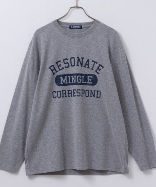 Mac-House（マックハウス）の「【24SS 新柄入荷】ロゴプリント ロングスリーブTEE（Tシャツ/カットソー・メンズ・ホワイト/カーキ/ブラック/ベージュ/チャコールグレー/ブラック系1/グリーン/グレー系1/ネイビー/オートミール/杢グレー/ブラック系2/ブルー/ホワイト系1/ホワイト系2/ホワイト系3/カーキ系2/ホワイト系5/ブラック系4/ベージュ系1/グレー系2/グレイッシュベージュ/ブラック系5/ブラック系3/ホワイト系4・S/M/XL/L）」の14枚目の写真