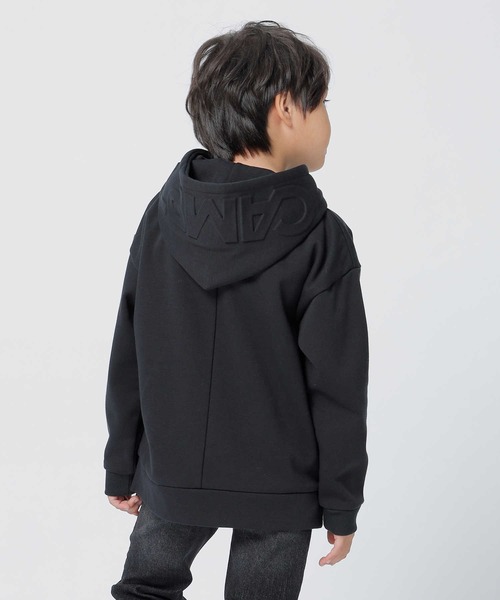 CAMP7（キャンプセブン）の「【CAMP7】フードエンボスロゴ裏シャギーパーカー（パーカー・キッズ・ブルー/ブラック・140/160/130/110/150/120）」の5枚目の写真