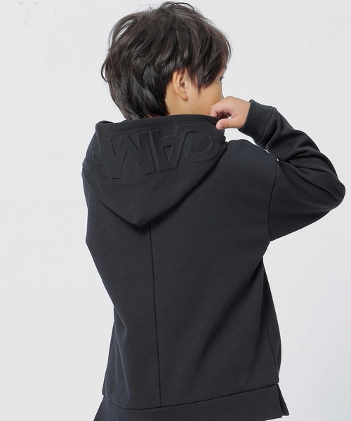 CAMP7（キャンプセブン）の「【CAMP7】フードエンボスロゴ裏シャギーパーカー（パーカー・キッズ・ブルー/ブラック・140/160/130/110/150/120）」の6枚目の写真