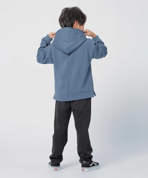 CAMP7（キャンプセブン）の「【CAMP7】フードエンボスロゴ裏シャギーパーカー（パーカー・キッズ・ブルー/ブラック・140/160/130/110/150/120）」の10枚目の写真