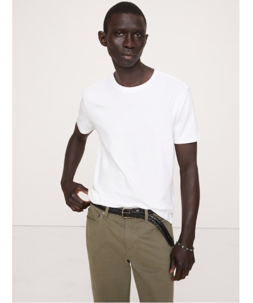 Banana Republic(バナナリパブリック)の「Luxury-Touch Tシャツ(Tシャツ/カットソー・メンズ・ナチュラル/ブラック/ホワイト/ネイビー/チャコールグレー・S/M/L/XL)」の1枚目の写真