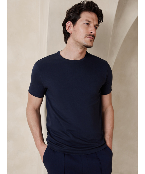 Banana Republic（バナナリパブリック）の「Luxury-Touch Tシャツ（Tシャツ/カットソー・メンズ・ナチュラル/ブラック/ホワイト/ネイビー/チャコールグレー・S/M/L/XL）」の17枚目の写真