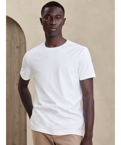 Banana Republic(バナナリパブリック)の「Luxury-Touch Tシャツ(Tシャツ/カットソー・メンズ・ナチュラル/ブラック/ホワイト/ネイビー/チャコールグレー・S/M/L/XL)」の10枚目の写真