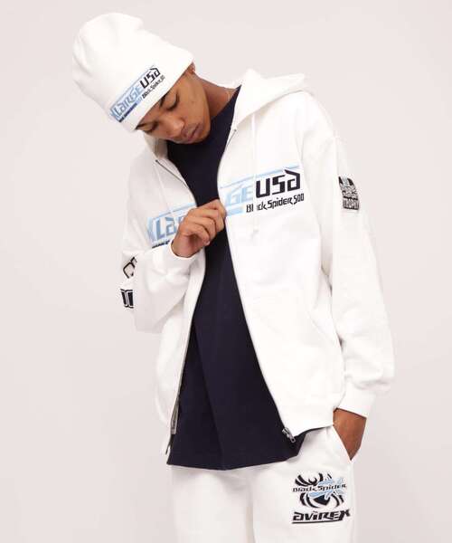 AVIREX XLARGE ブラック スウェット セール】《AVIREX × EXPANSION》 CIRCLE LOGO CREWNECK SWEAT
