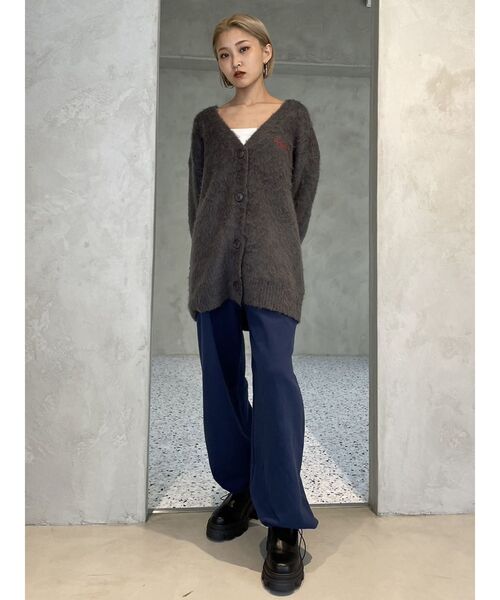 EMODA（エモダ）の「【Ames Worldwide】カラーフラッフィーロゴカーディガン（カーディガン/ボレロ・レディース・グレー/ブルー/オレンジ・FREE）」の22枚目の写真