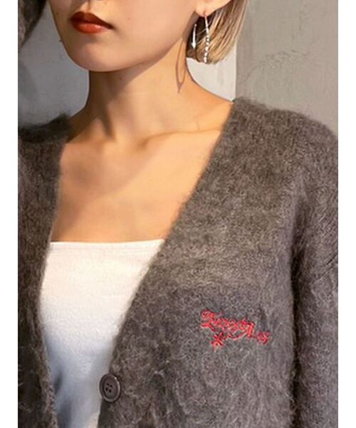 EMODA（エモダ）の「【Ames Worldwide】カラーフラッフィーロゴカーディガン（カーディガン/ボレロ・レディース・グレー/ブルー/オレンジ・FREE）」の20枚目の写真