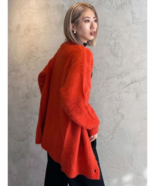 EMODA（エモダ）の「【Ames Worldwide】カラーフラッフィーロゴカーディガン（カーディガン/ボレロ・レディース・グレー/ブルー/オレンジ・FREE）」の16枚目の写真