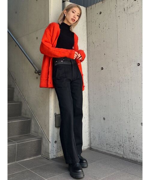 EMODA（エモダ）の「【Ames Worldwide】カラーフラッフィーロゴカーディガン（カーディガン/ボレロ・レディース・グレー/ブルー/オレンジ・FREE）」の15枚目の写真