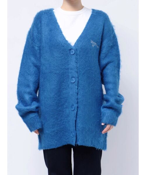 EMODA（エモダ）の「【Ames Worldwide】カラーフラッフィーロゴカーディガン（カーディガン/ボレロ・レディース・グレー/ブルー/オレンジ・FREE）」の13枚目の写真