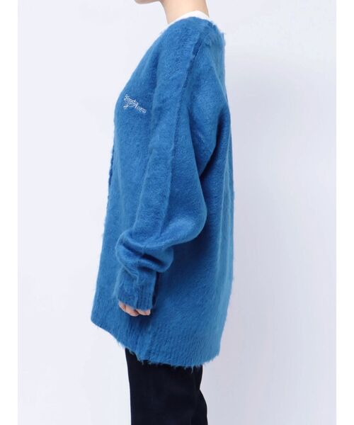 EMODA（エモダ）の「【Ames Worldwide】カラーフラッフィーロゴカーディガン（カーディガン/ボレロ・レディース・グレー/ブルー/オレンジ・FREE）」の12枚目の写真