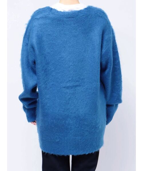 EMODA（エモダ）の「【Ames Worldwide】カラーフラッフィーロゴカーディガン（カーディガン/ボレロ・レディース・グレー/ブルー/オレンジ・FREE）」の11枚目の写真