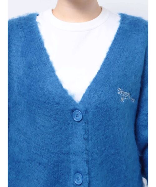 EMODA（エモダ）の「【Ames Worldwide】カラーフラッフィーロゴカーディガン（カーディガン/ボレロ・レディース・グレー/ブルー/オレンジ・FREE）」の10枚目の写真