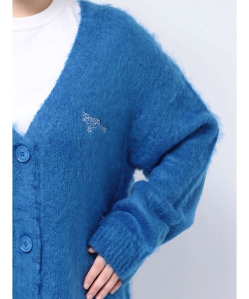 EMODA（エモダ）の「【Ames Worldwide】カラーフラッフィーロゴカーディガン（カーディガン/ボレロ・レディース・グレー/ブルー/オレンジ・FREE）」の9枚目の写真