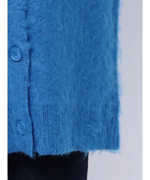 EMODA（エモダ）の「【Ames Worldwide】カラーフラッフィーロゴカーディガン（カーディガン/ボレロ・レディース・グレー/ブルー/オレンジ・FREE）」の8枚目の写真