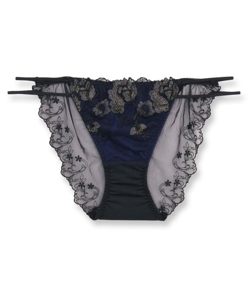 fran de lingerie（フランデランジェリー）の「エキゾチックなフラワー刺繍デザイン性◎のバックレース 「ワンダーリフトブラフローラル バックレース」 バックレースショーツ（ショーツ・レディース・ラベンダー/ピンク系その他/ブラック・L/M）」の10枚目の写真