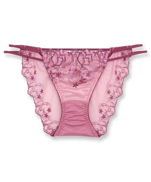 fran de lingerie（フランデランジェリー）の「エキゾチックなフラワー刺繍デザイン性◎のバックレース 「ワンダーリフトブラフローラル バックレース」 バックレースショーツ（ショーツ・レディース・ラベンダー/ピンク系その他/ブラック・L/M）」の11枚目の写真