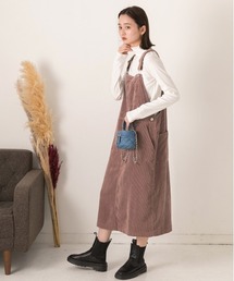 ad thie（アドティエ）の「コーデュロイ ジャンパースカート（サロペット/オーバーオール）」