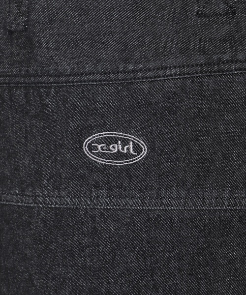 X-girl（エックスガール）の「OVERDYED DENIM TOTE BAG（トートバッグ・レディース・ブラック/インディゴブルー/ピンク・ONE SIZE）」の5枚目の写真