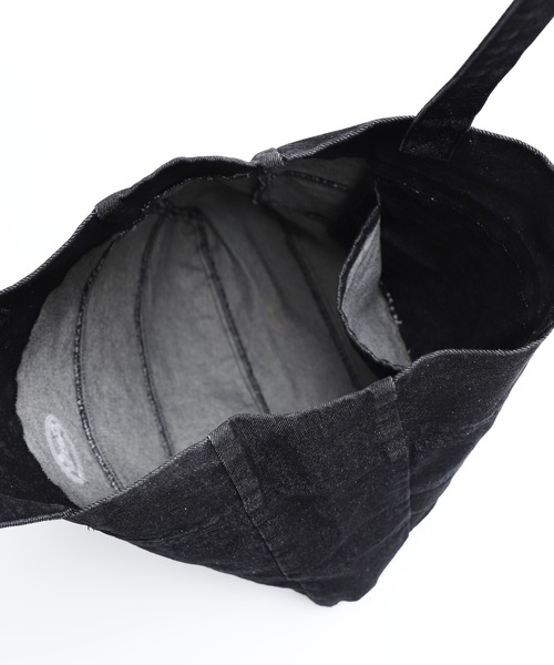 X-girl（エックスガール）の「OVERDYED DENIM TOTE BAG（トートバッグ・レディース・ブラック/インディゴブルー/ピンク・ONE SIZE）」の10枚目の写真